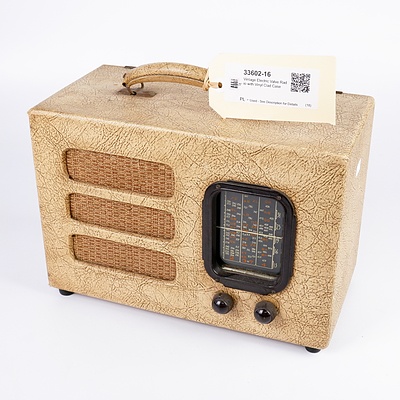 Vintage Electric Valve Radio with Vinyl Clad Case