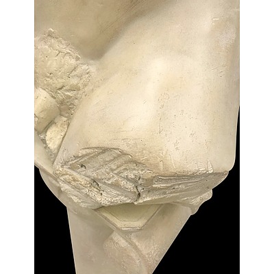 Classical Style Resin Male Torso on Pedestal, 1996