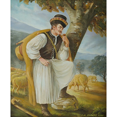 FARKAS I M, 'Shepherd of Bakony (Hungary)' 1986
