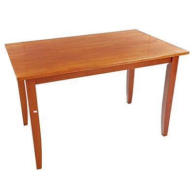 Contemporary Polished Wood Dining Table