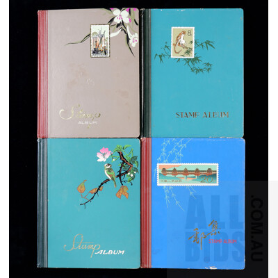 Four Vintage Stamp Albums with Quantity of Mixed International and Australian Stamps