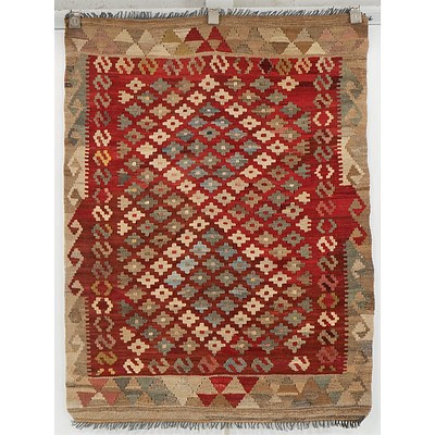 Persian Hand Woven Slit Weave Wool Kilim