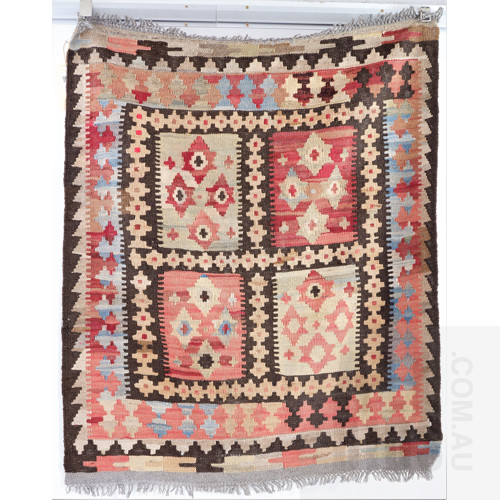 Afghan Hand Woven Woolen Slit Weave Kilim