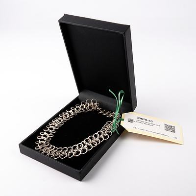 Sterling Silver Multi Link Collar Necklace