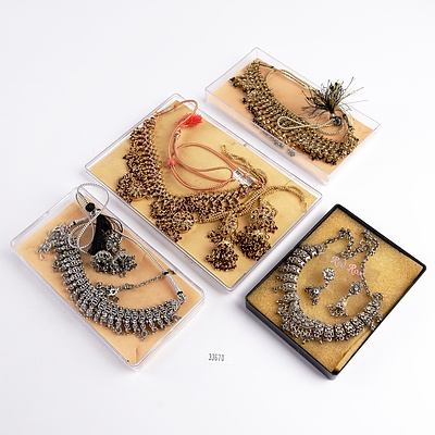 Four Sets of Indian Costume Jewellery