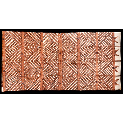 Very Large Vintage Pacific Island Tapa Cloth