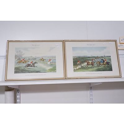 Two Framed Reproduction Engravings of English Hunting Scenes