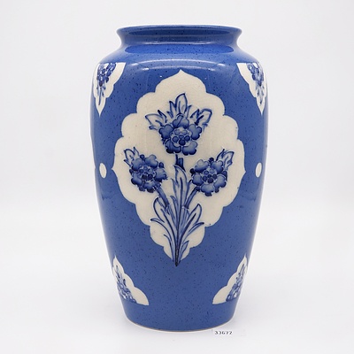 William Moorcroft Vase Painted in the Forget-me-not Pattern on a Light Blue Ground Circa 1918