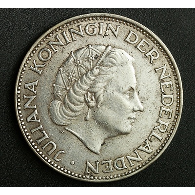 1960 Netherlands Silver 2.5 Gulden Coin