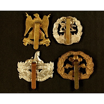 4x British Regiment Cap Badges