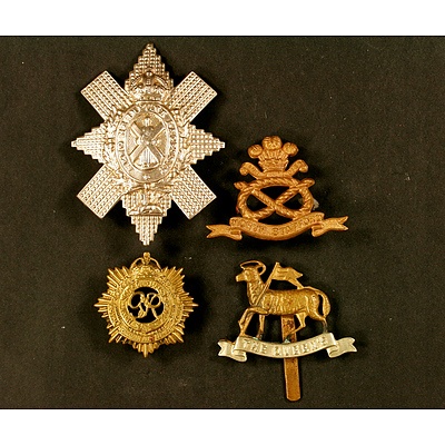 4x British & Canadian Cap Badges