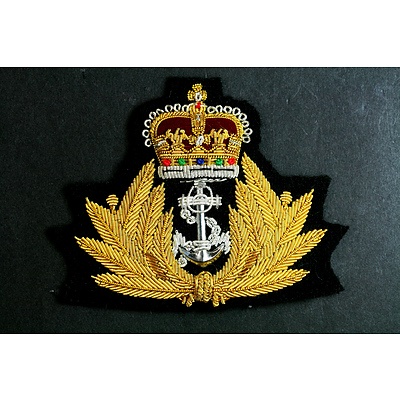 Royal Australian Navy Officers Bullion Cap Badge