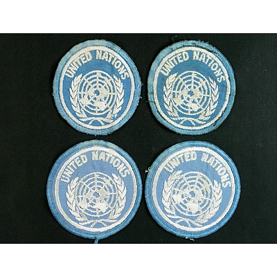 4x United Nations Peacekeepers Shoulder Patches