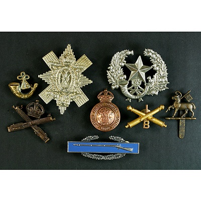 A Selection of 8 UK & US Military Badges