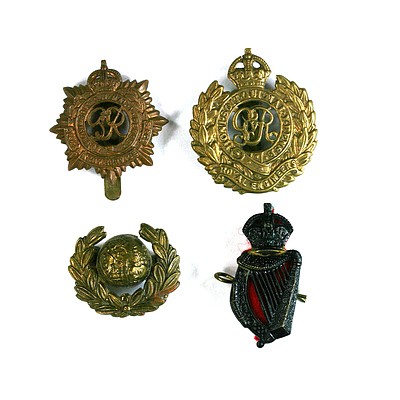 4x British Regiment Cap Badges