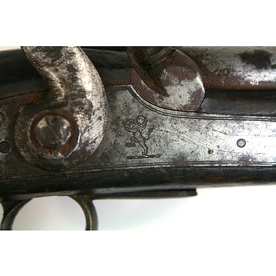 Antique British East India Company Muzzle Loading Percussion Cap Pistol, Circa 1840-60