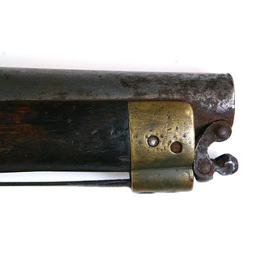 Antique British East India Company Muzzle Loading Percussion Cap Pistol, Circa 1840-60