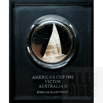 1983 America's Cup Victor Australia II Stg Silv Medal