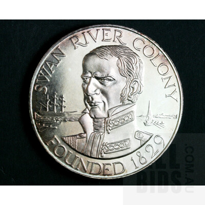 1979 Western Australia 150th Anniv Light Horse Memorial Silver Medal