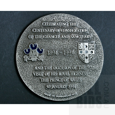 1994 Cathedral Church of Sir David Hobart Centenary Medal - Royal Visit