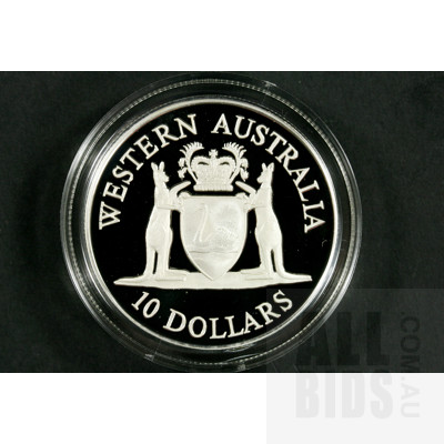 1990 $10 Silver Proof Coin - State Series WA