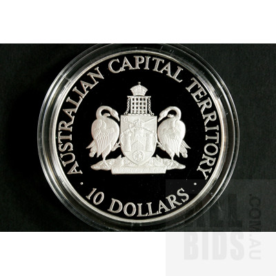 1993 $10 Silver Proof Coin - State Series ACT