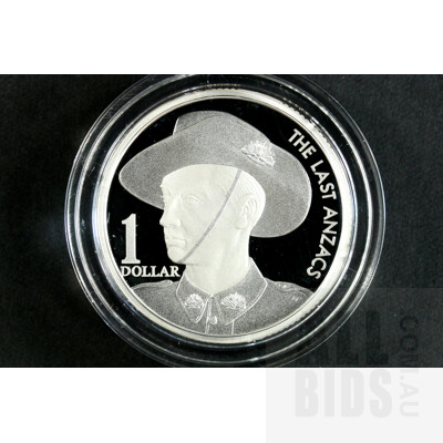 1999 $1 Silver Proof Coin - The Last ANZACS