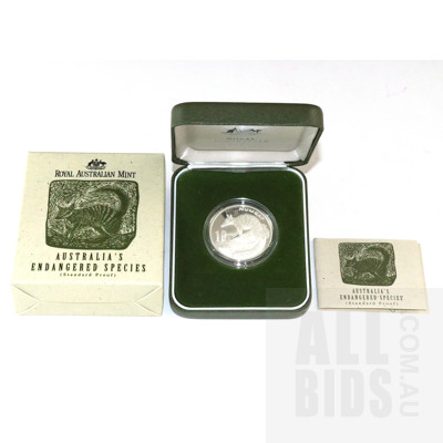 1995 $10 Silver Proof Coin - Australia's Endangered Species - Numbat