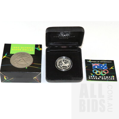 1992 $1 Silver Proof Coin - XXV Olympiad Barcelona