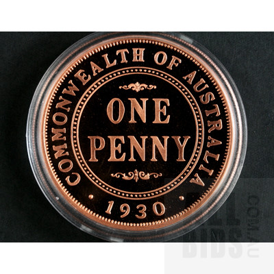 2005 Copper Plated 1 oz Silver Coin - 75th Anniv 1930 Penny