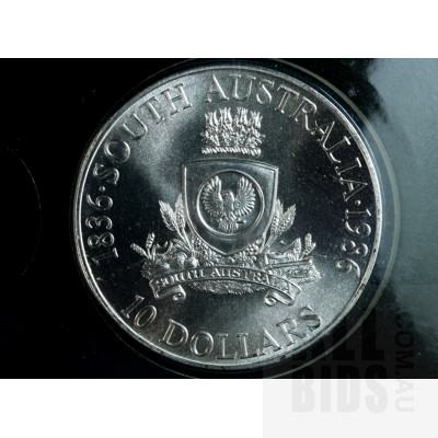1986 $10 Silver UNC Coin - State Series - South Australia