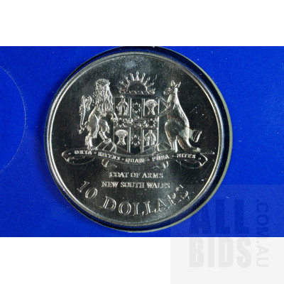 1987 $10 Silver UNC Coin - State Series - NSW