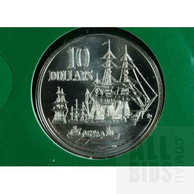 1988 $10 Silver UNC Coin - Australia's Bicentennial
