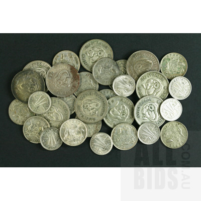 31x Australian Post-1945 Silver Coins
