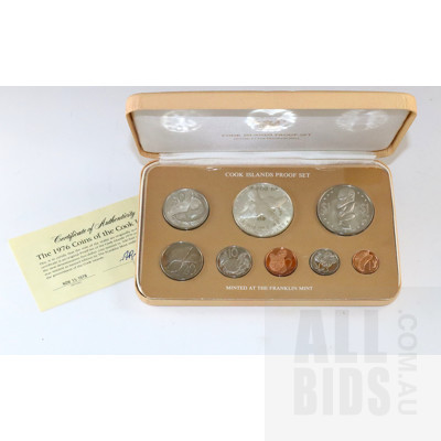 1976 Coins of the Cook Islands Proof Set with Silver $5