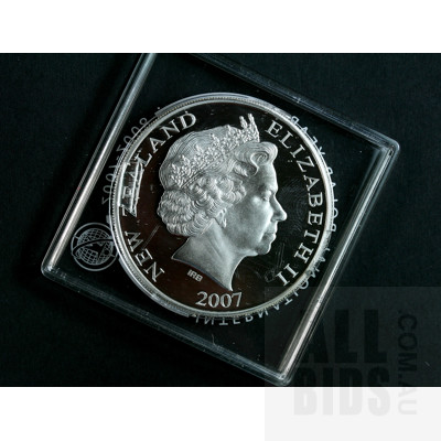 2007 New Zealand $1 Silver Proof Coin - International Polar Year