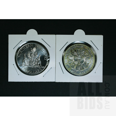 2x $10 Silver Coins - Northern Territory & Commonwealth Games