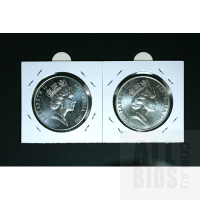 2x $10 Silver Coins - Queensland & Bicentennary