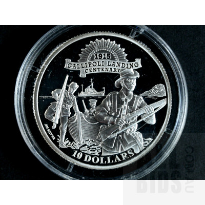2015 Gallipoli Landing Centenary $10 Silver Proof Coin - Kiribati