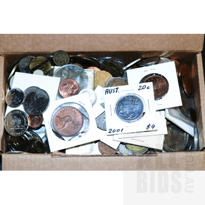 2kg Box of Australian and World Coins - Many in 2x2s
