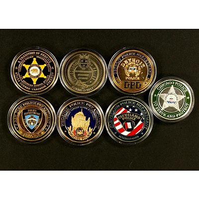 7 US Police Commemorative Coins