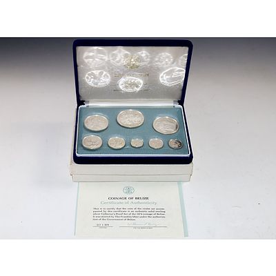 1974 Belize Sterling Silver Proof Coin Set