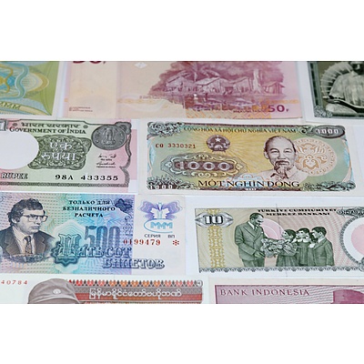 20x Uncirculated International Banknotes