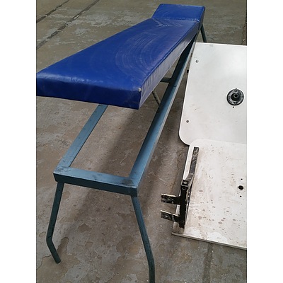 Two Speed Ball Brackets and Padded Gym Bench