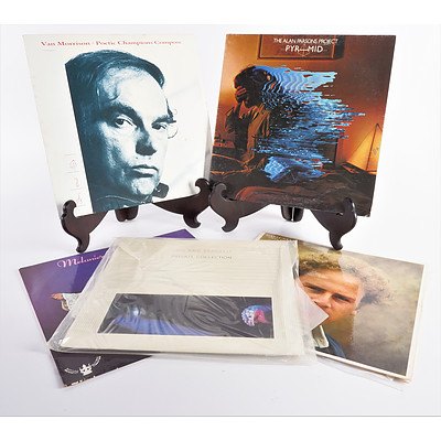 Quantity of Six Vinyl 12 inch LP Records Including Jon and Vangellis, The Alan Parsons Project, Van Morrison and More