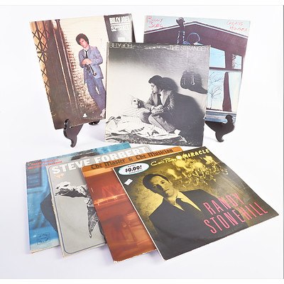 Quantity of Seven  Vinyl 12 inch LP Records Including Three Billy Joel Albums and More