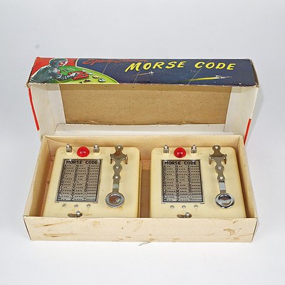 Vintage Boxed Morse Code Set, Made in Hong Kong