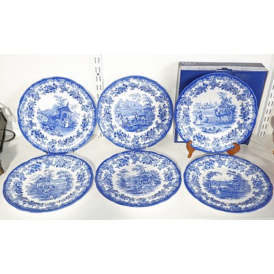 Six Spode Blue Room Collection Display Plates