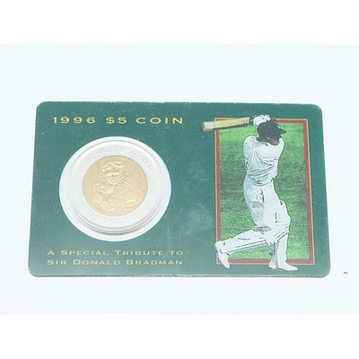 Australian 1996 RAM $5 Coin Bradman Commemorative Australian Uncirculated Coin