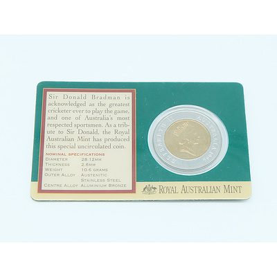 Australian 1996 RAM $5 Coin Bradman Commemorative Australian Uncirculated Coin